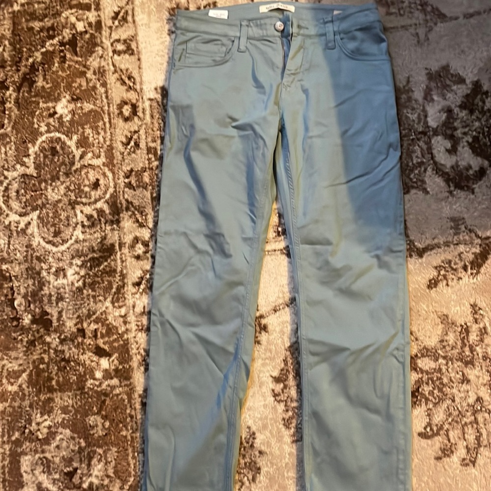 Straight leg stretch twill jeans Lt Teal color